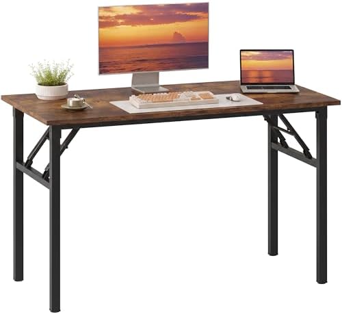 Need Office Computer Desk 47.2x23.6 in Sturdy Folding Laptop Table Retro by Need