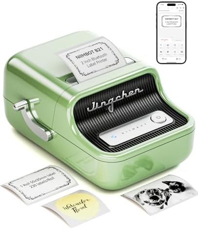 NIIMBOT B21 Label Maker, 2 Inch Bluetooth Thermal Label Printer, Green by NIIMBOT%C2%AE