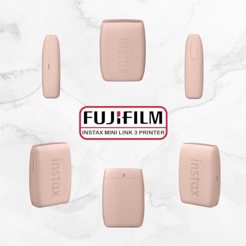 Fujifilm Instax Mini Link 3 Printer Bundle Instax Mini Film (40 Sheets), Instax Mini Link 3 Protective Case (Rose Pink) - Image 3