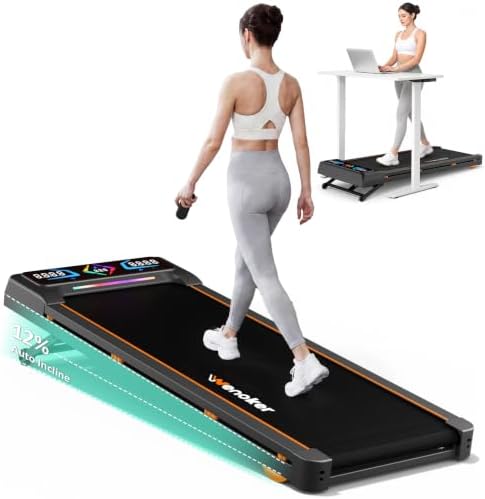 Walking Pad with Auto 12% Incline Handle Bar,Foldable Treadmill for Home by GetYourHomeCoachwithWenoker