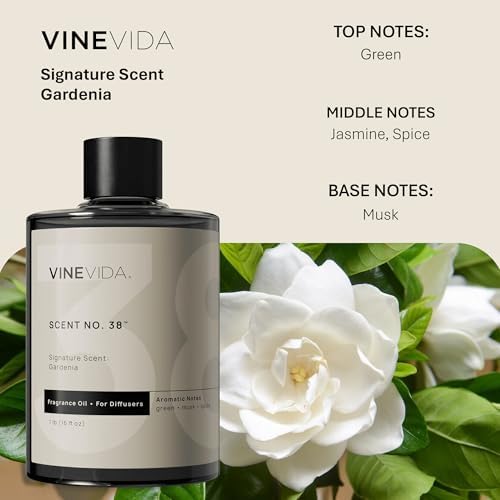 VINEVIDA [16 Fl Oz] Gardenia Fragrance Oil for Cold Air Diffusers, Essential Oils for Diffuser Oil Refill & Air Freshener Room Spray - Image 2