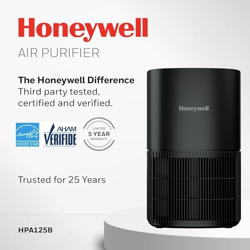 Honeywell Allergen Plus Compact HEPA Small Room Air Purifiers, Black - Image 2
