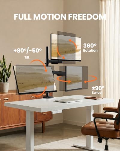 ErGear Triple Monitor Mount for 13-32 Inch Screens, 19.8 lbs per Arm - Image 3