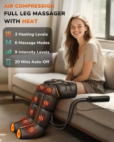 Leg Compression Massager with Heat for Circulation and Pain Relief - Image 2