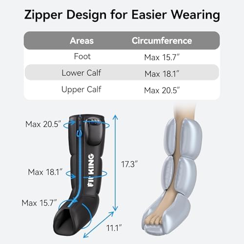 FIT KING Cordless Foot and Calf Massage Boots, Recovery System - Image 6
