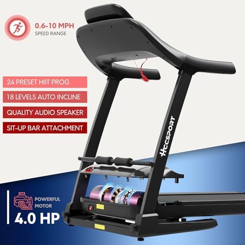 Foldable 4 in 1 Treadmill Walking Pad with Incline Remote Control Compact 3.0HP Under Desk Treadmill for Home Office Fitness 300 lbs Capacity with Handle Bar - Image 6