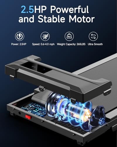 Walking Pad Treadmill for Home - Under Desk Treadmills Mini Portable Walking Running Machine Slim Compact Small Lightweight - Image 2