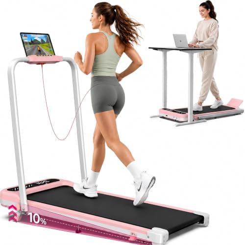 Cardirun Walking Pad with Incline and Stable Handle Bar, Foldable Treadmill by Cardirun