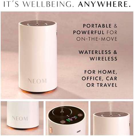 NEOM Wellbeing Pod Mini+ Essential Oil Diffuser, White I Waterless and Wireless I Portable & Versatile - car, Office or Home I Up to 125 Hours of Natural Fragrance use per Charge - Image 2