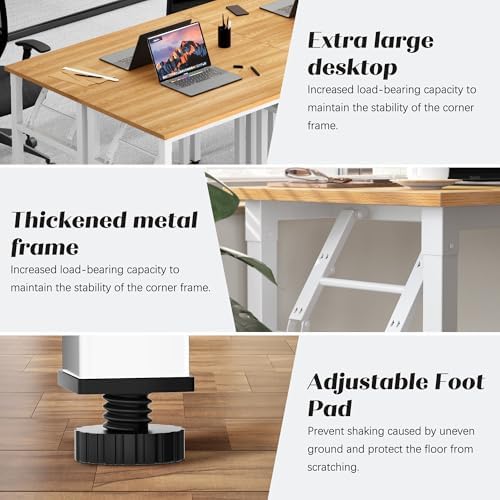 Need Office Computer Desk 35.8 Inch Sturdy Folding Laptop Table Teak - Image 4