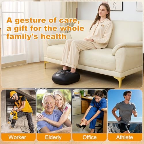 LINGTENG Foot Massager, Heated Foot Massager (Dark Gray) - Image 3