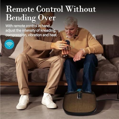 CuPiLo Foot Massager with Heat & Remote Control,FSA Eligible HSA, Brown - Image 5