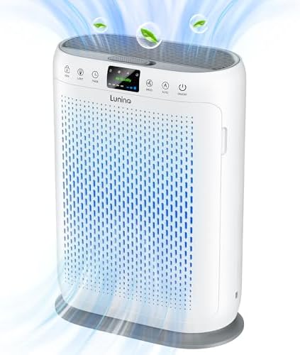 Air Purifiers for Home Large Room up to 1740sq.ft, LUNINO H13 HEPA Air Filter with PM 2.5 Display Air Quality Sensors, Aromatherapy Function, Air Cleaner for Dust, Smoke, Dander, Pets Hair, Pollen by LUNINO