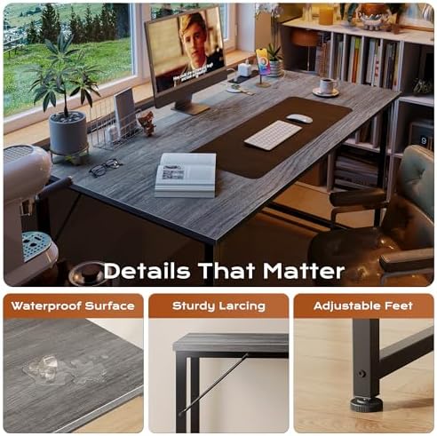 PRAISUN 47 X 24 Inch Deeper Desk with Power Outlets - Image 6