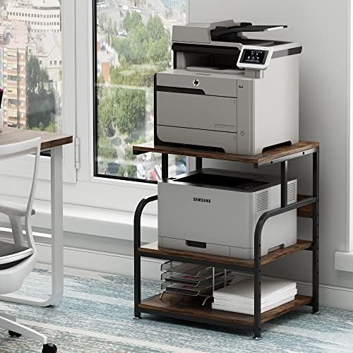 Fannova Large Printer Stand Table with Height Adjustable Storage Shelf by Fannova