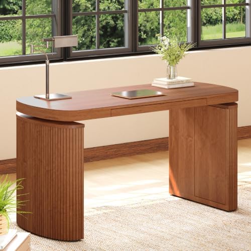 FLEXISPOT 55 x 24 Inch Executive Standing Desk with Drawer, Brown by Unknown
