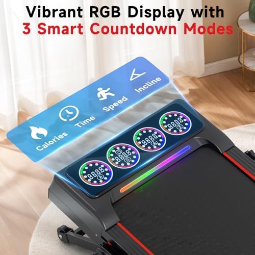 Walking Pad Treadmill with Incline and Handle Bar, 7.5MPH Under Desk Foldable Treadmill for Home Office with Remote Control - Image 6
