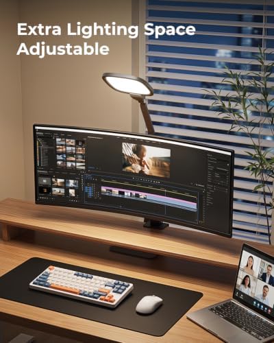 LED Desk Lamp for Home Office Video Calls, Reading, Swing Arm Task Lights - Image 2