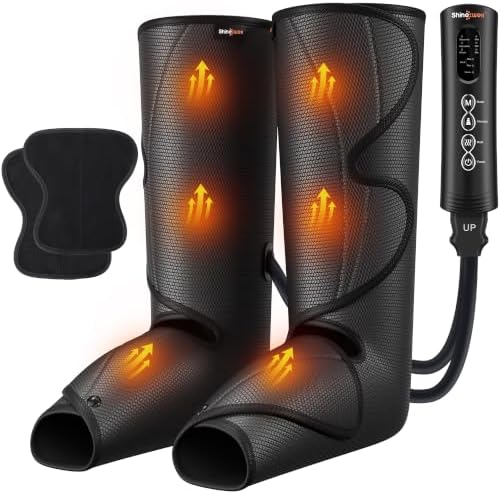 SHINE WELL Air Compression Leg Massager with Heat for Circulation FSA-HSA by SHINEWELL