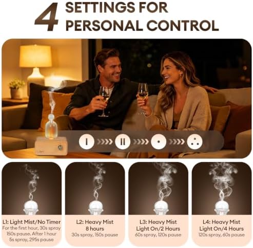 Glass Waterless Essential Oil Diffuser Upgraded, Nebulizing diffusers - Image 4