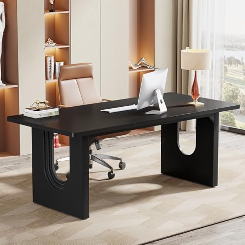 Tribesigns Modern Executive Desk, 70.9" Large Office Computer Desk, Conference Table Meeting Room Table, Simple Workstation Business Furniture for Home Office by Tribesigns