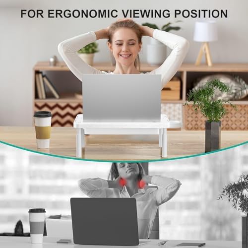 WALI Computer Monitor Stand with Storage, Monitor Riser 3 Height Adjustable - Image 7