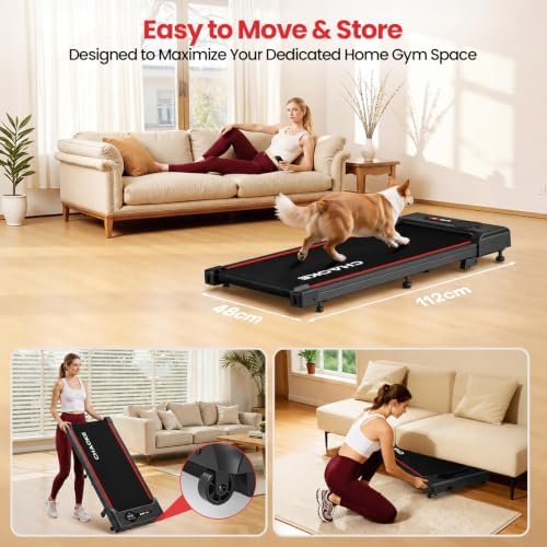 CHAOKE Walking Pad Treadmill for Home, 6.2MPH Under Desk Walking Pad with 9% Incline for Office Small Spaces, 2.75HP Quiet Running Machines, Remote Control, 330LBS Capacity, 12 HIIT Programs - Image 7