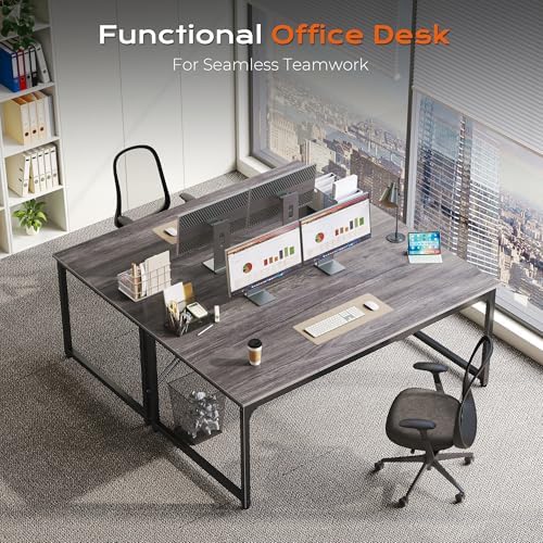 PRAISUN 63 X 29.5 Inch Computer Desk with Deeper Desktop - Image 4