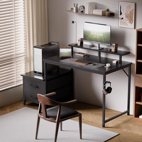 Pamray 50 Inch Small Computer Desk with Drawers and Storage - Image 2