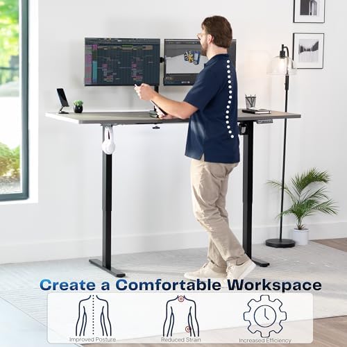 VIVO Dark Gray 71 x 30 in Standing Desk, DESK-KIT-1B7G - Image 4