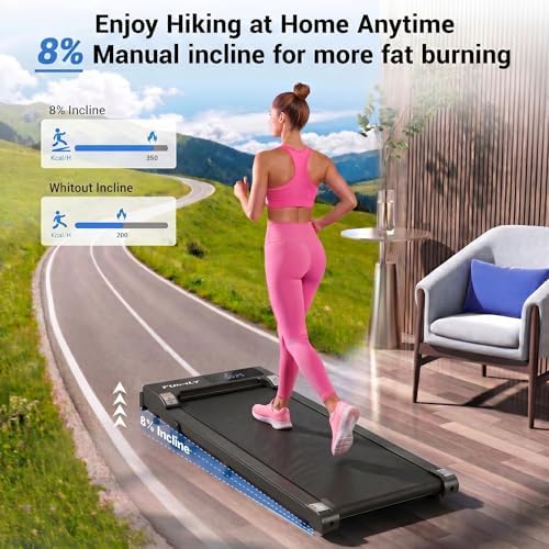 FUNMILY Walking Pad Treadmill Under Desk, 3.0HP Small Treadmill for Home/Office, 2026 Upgrade 3-in-1 Mini Treadmills with Remote Control, LED Display, 300 LBCapacity, No Assembly Required - Image 2