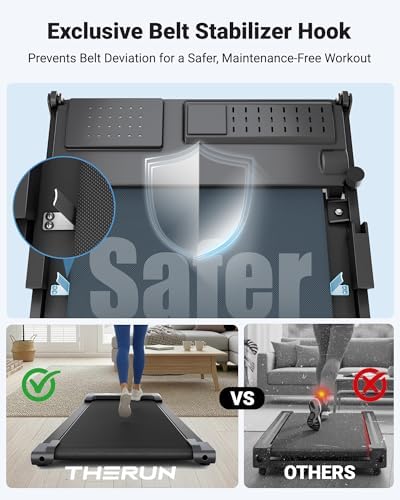 THERUN 8% Under Desk Walking Pad with Incline for Home Office with APP - Image 3