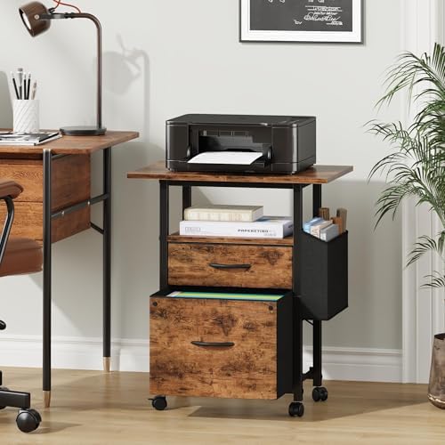 GYIIYUO 2 Drawer File Cabinet 24''W, Mobile Filing Cabinet, Printer Stand - Image 2