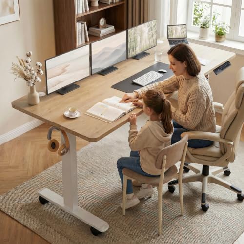 farexon 63x24 Inch Electric Standing Desk with Mouse Pad, Oak Gray - Image 2
