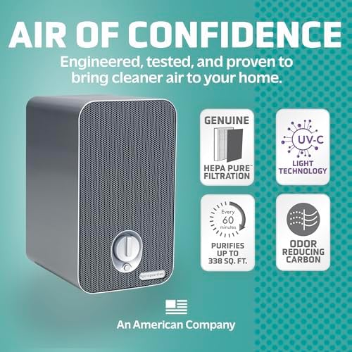 GermGuardian Air Purifier with HEPA Filter, Removes 99.97% of Pollutants, Covers up to 338 Sq. Foot Room in 1 Hr, UV-C Light Helps Reduce Germs, Zero Ozone Verified, 2-Pack, 11", Silver, AC41002PK - Image 2