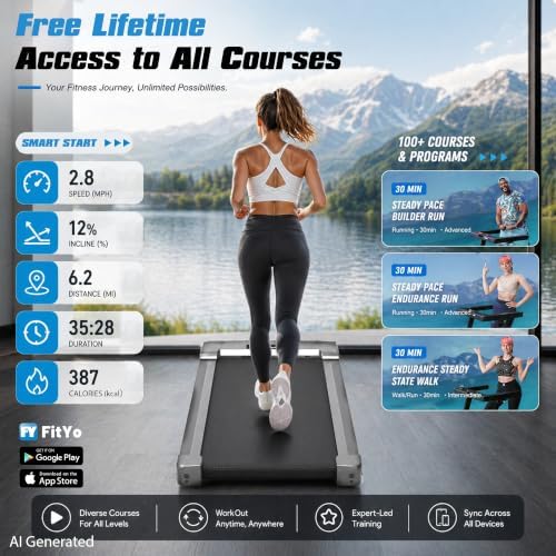 Walking Pad Treadmill 450 lb Capacity, Auto Incline Under Desk Treadmill - Image 3
