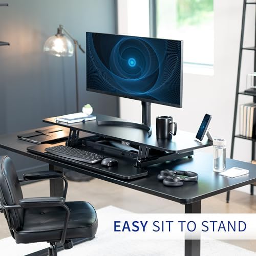 VIVO Black 47 inch Electric Desk Converter, DESK-VE48B - Image 5