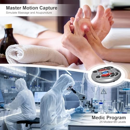 Foot Massager for Neuropathy, EMS TENS Foot Stimulator for Circulation and Pain Relief, TENS Unit Muscle Stimulator with 4 Electrode Pads, FSA Eligible Items Only List HSA, Fits Up to 11" - Image 5