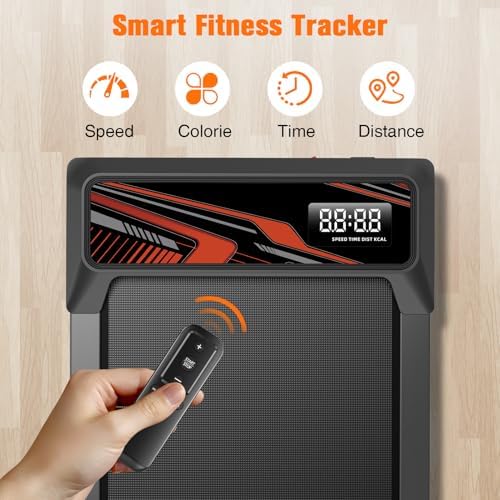 HOELLL Walking Treadmill Pad with 5% Adjustable Incline and APP Sync, Small Compact Under Desk Treadmills for Home and Office with Remote Control and LED Display, 2.5HP - Image 2