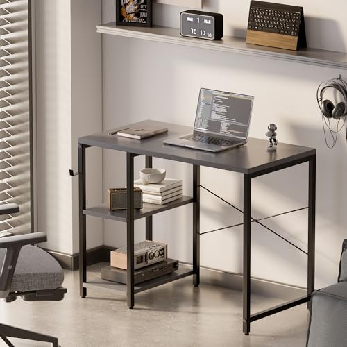Pamray 32 Inch Small Computer Desk with Shelves for Bedroom Small Spaces - Image 2