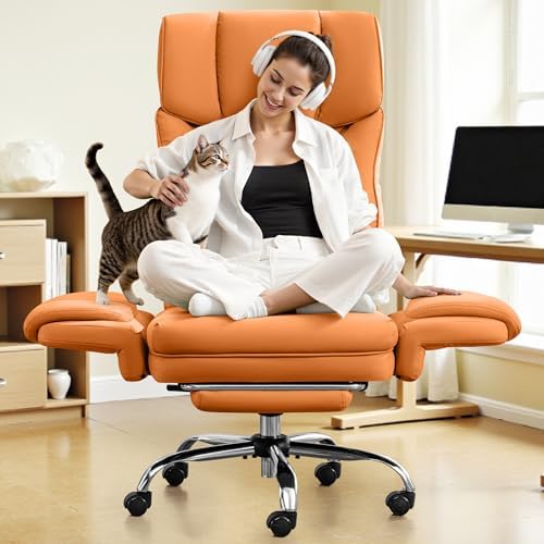 FelixKing Office Chair, Flip Armrests for Pets Criss Cross Legged,Brown by FelixKing