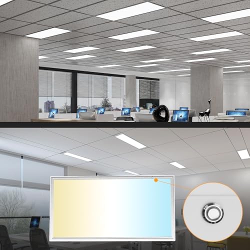 2x4 Panel Lights with Emergency Battery and Microwave Sensor, 4PK - Image 3