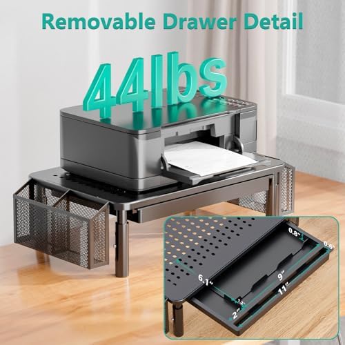 WALI Computer Monitor Stand with Storage and Pen Holder - Image 3