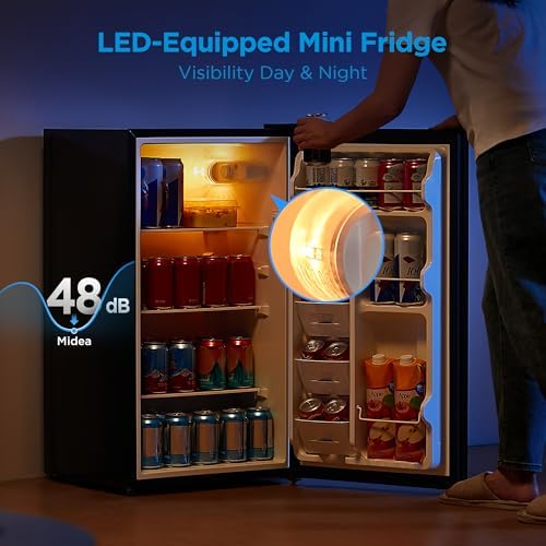 Midea 3.3 Cu.ft Mini Fridge, Energy Star Certified, Low Noise for Office - Image 4
