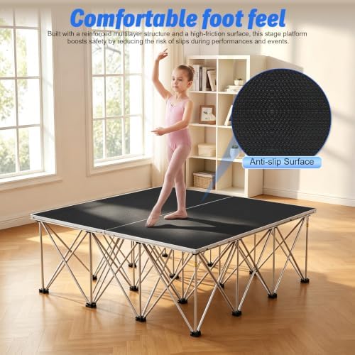 4x4 ft Foldable Stage Platform, 24" Portable Riser, Non-Slip - Image 6