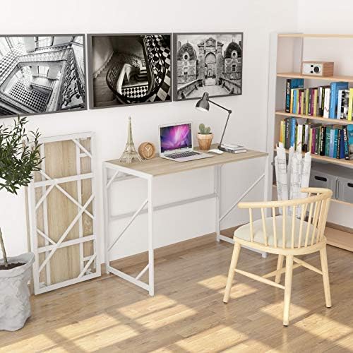 Elephance Folding Desk Writing Computer Desk for Home Office No-Assembly - Image 2