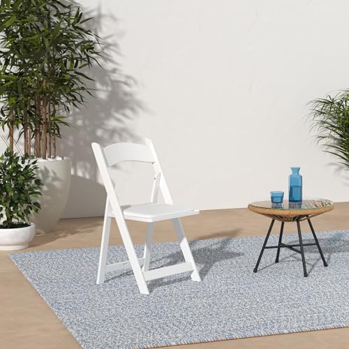 SIMPLEX Resin Folding Chairs, Padded Seat, 800 lb, White, 100 Pack - Image 2