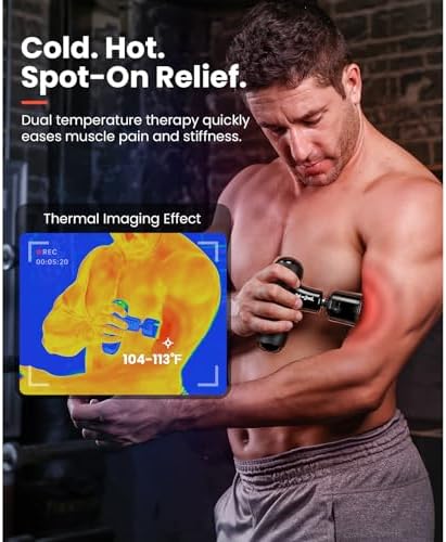 BOB AND BRAD Q2 Pro Mini Massage Gun with Heat and Cold, Pocket-Sized Deep Tissue Massager, HSA Portable Percussion Muscle Massager Gun, Ultra Small & Quiet Muscle Massager, FSA Eligible - Image 3