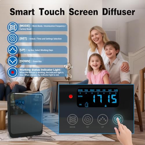 Smart Aroma Diffuser for Home & Business, 240ml Waterless Essential Oil Diffuser with App Control, Covers 400 to 2000 Sq.Ft, Pure Essential Oil Only for Hotel, Office, Spa - Image 2
