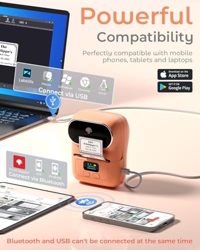 Phomemo Label Maker Machine, Portable Thermal Label Printer with Display - Image 5